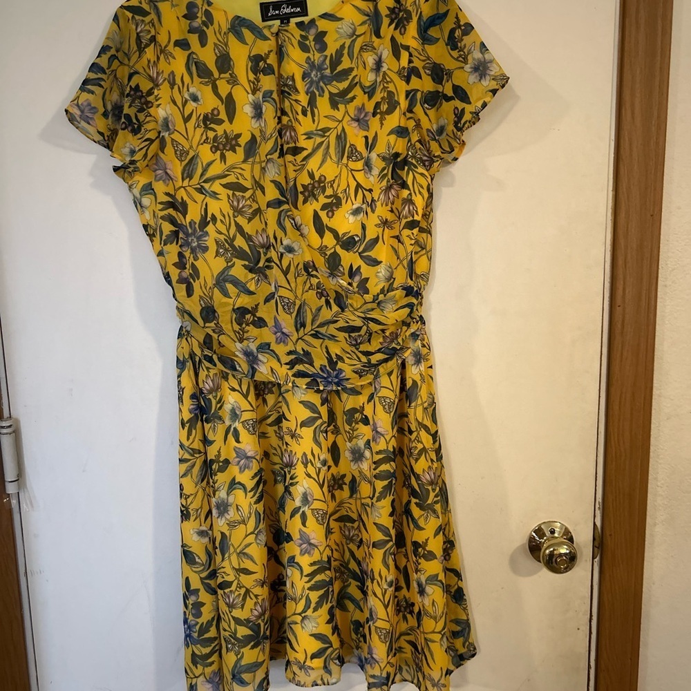 Sam Edelman Medium bright floral butterfly print fit and flare dress